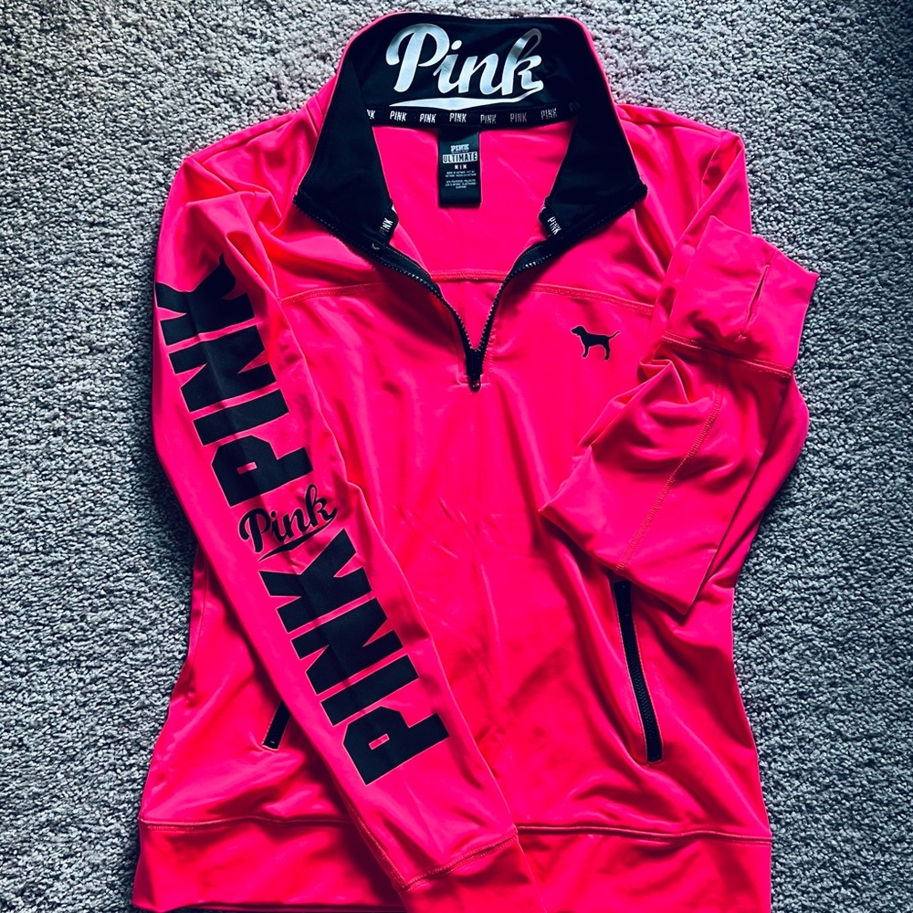 Pink 1/4 zip top